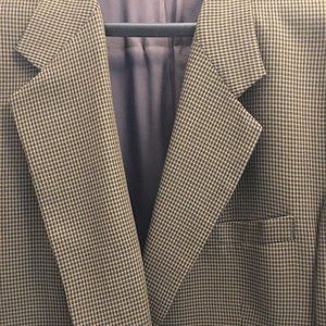 Custom tailored Blazer for Men- plaid beige, M 46R